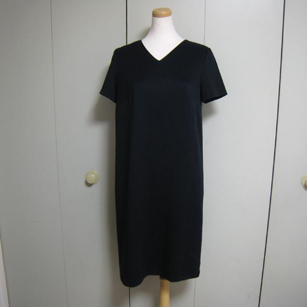 今秋新品・自由区Ａラインワンピース紺40