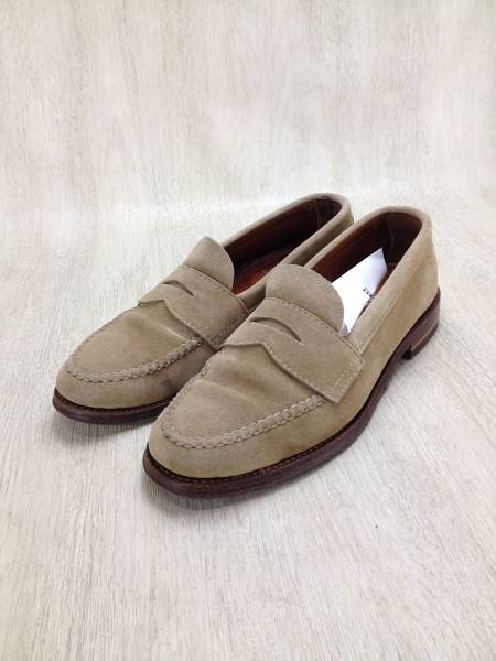 Alden◆ローファー/US6.5/BEG/スウェード/箱有