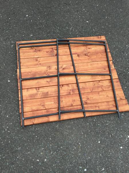 ★アイアン／鉄脚／3段シェルフ／キャンプ／ハイテーブル