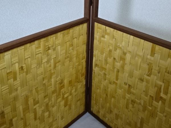 ☆桑縁【網代/利休梅 風炉先屏風】両面使い 茶道具 茶器 茶器⁄茶道具