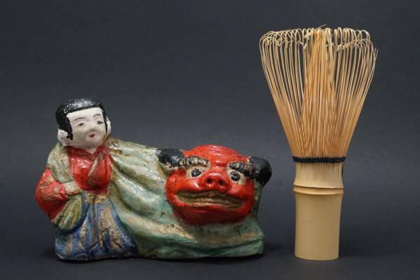 土人形　堤土人形　獅子舞　鯉担ぎ　郷土玩具 獅子舞 216☆古い土人形 獅子舞 郷土玩具 相良 堤 東北 時代 【公式通販】
