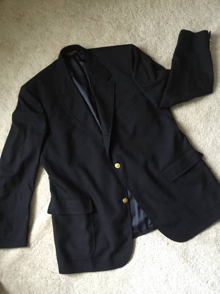 美品ブルックスブラザーズ 紺ブレ 金ボタン ウール ネイビー M 1818 美