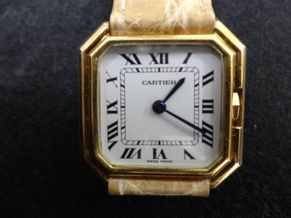 『CARTIER　カルティエ　サンチュール　K18YG　金無垢　手巻き』