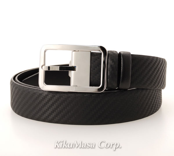 ダンヒル メンズリバーシブルレザーベルトHPK145A42カーボン柄黒
