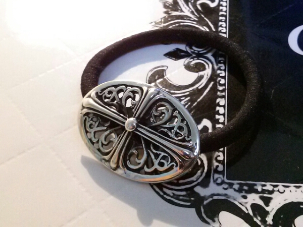 クロムハーツヘアゴム □クロムハーツ□オーバルクロスヘアゴム CHROME HEARTS アクセサリー