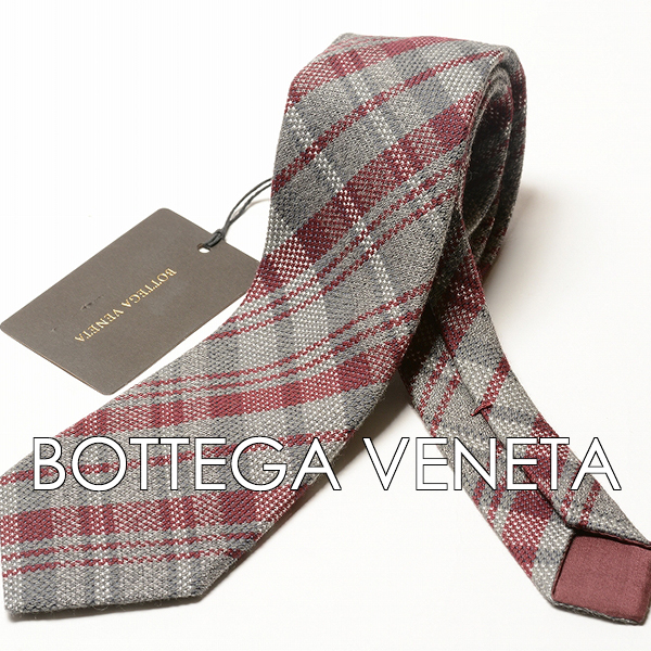 新品 BOTTEGA VENETA ボッテガ ネクタイ シルク混 伊製 251005