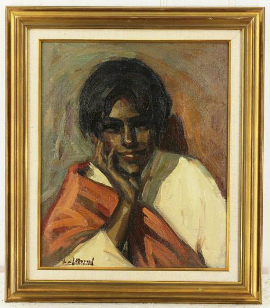 169522ｚ圧巻画力 マーネデ・モラール 重厚油彩 10号大 美人