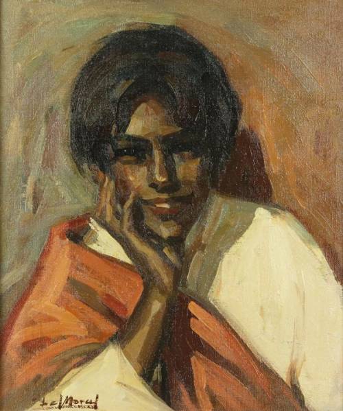 169522ｚ圧巻画力 マーネデ・モラール 重厚油彩 10号大 美人