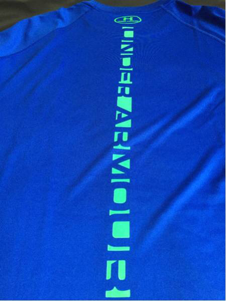 アンダーアーマー　heatgear　ＸＬ　ブルー×グリーン