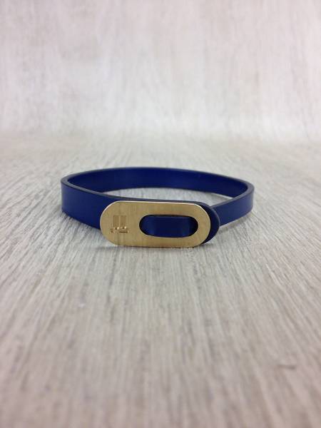 BALENCIAGA◆ブレスレット/レザー/BLU