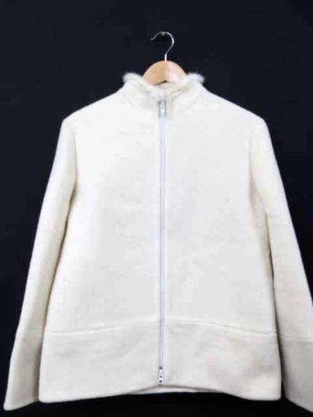 バジーレ BASILE 28 ミンクトリムカラー ジップジャケット 40