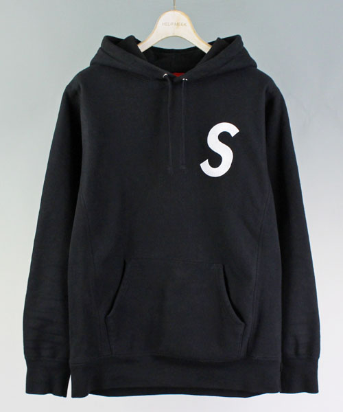 15aw Supreme S Logo Hooded Sweatshirt M Black シュプリーム