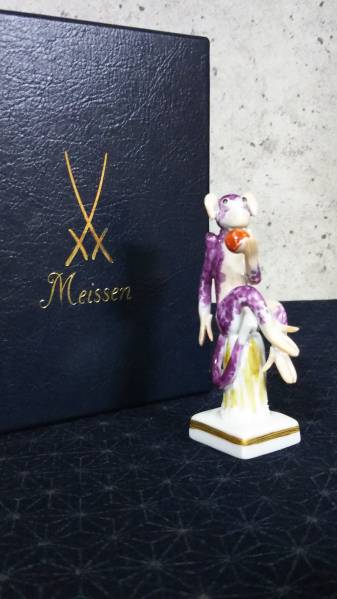 おとぎや】 マイセン ミニ 干支人形 猿 中古品 箱あり Meissen ミニ