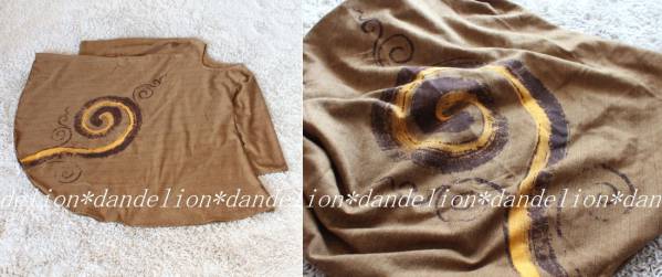 エスニック渦巻き柄デザイン＊Aラインワンピース＊ベージュｄ