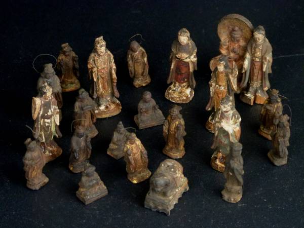 【DIT】仏教美術 時代木造彩色豆仏二十二体