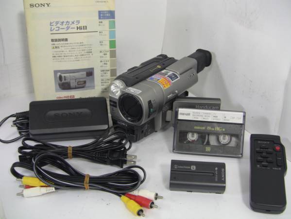 動作品】再生OK・録画OK SONY Hi8 CCD-TRV66+付属品7点/V797 家電、AV