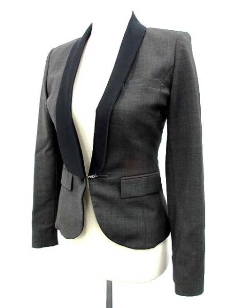 ソブ ダブスタ ジャケット ショールカラー 無地 36 グレー