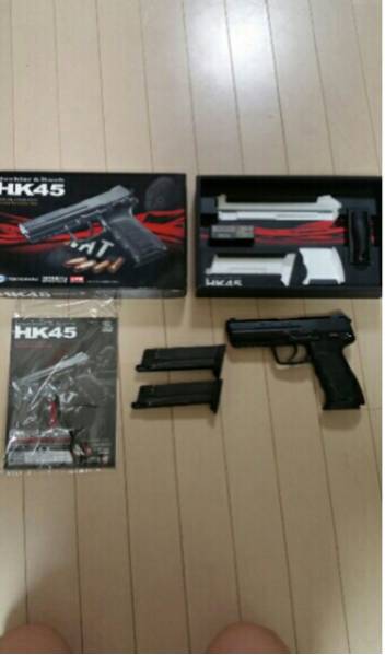 東京マルイ HK45 ガスブロ + マガジン3本 東京マルイのhk45 ガスブロ マガジン合計3本 ミリタリー ガスガン