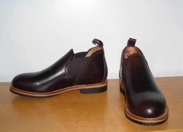 新品★厚手本革製ハイカットブーツ★サイドゴア★焦茶★26.0㎝