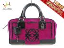 ロエベ ハンドバッグ アマソナ パープル×黒 LOEWE