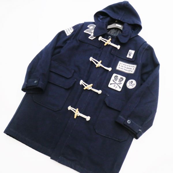 ミルクボーイ ワッペン ビッグシルエット 毛 ダッフルコート AB