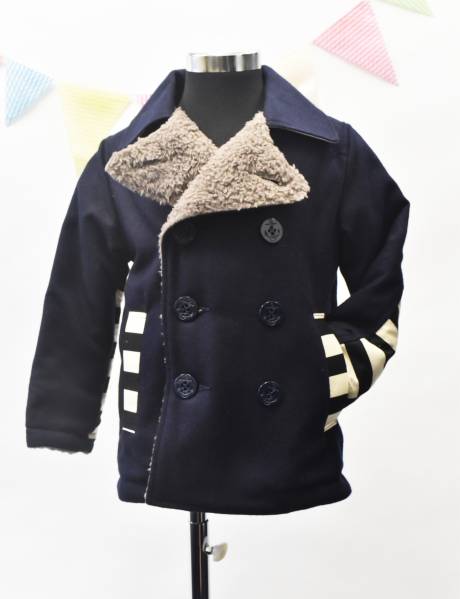 【6゜vocaLe】新品タグ付!ピートブルゾン*ネイビー*100