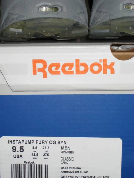 リーボック　ポンプフューリー　カモ柄グレー27，5㎝PUMPFURY