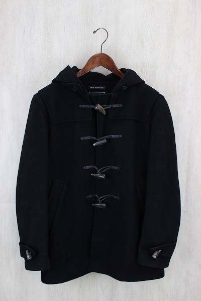 Gloverall◆ダッフルコート/L/ウール/BLK