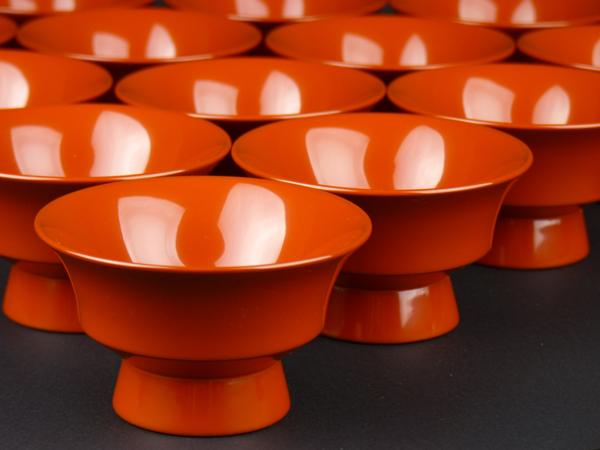 【都屋】輪島ふた井漆器造「輪島塗珍味入」15客