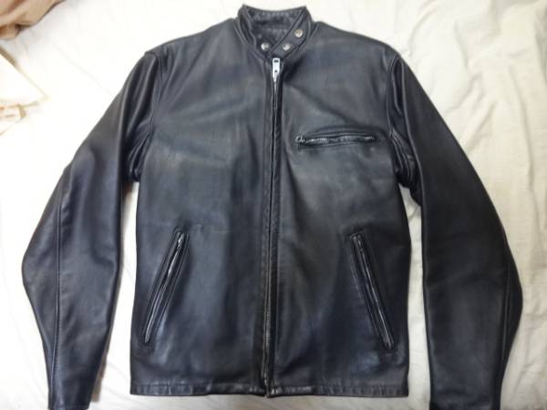 SCHOTT◆641シングルライダース/36/牛革/黒/ライナー付/USA製