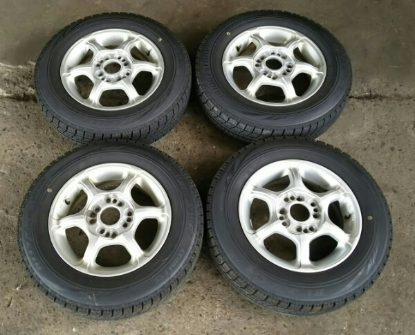 ブリジストン VRX 145/80R13 マルチアルミ付き バリ山 2014年製 4穴