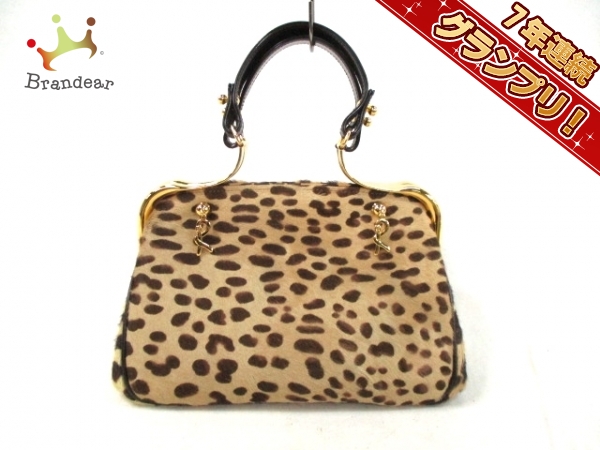ハンドバッグ ロベルタ ハラコ 2way ショルダーバッグ レザー がま口 