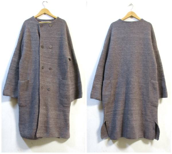 45r☆ウールアルパカ縮絨コート 発売 日 ☆縮絨ウール×アルパカ混の
