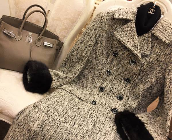 HERNOヘルノ☆彡ラグジュアリーな洗練ツイードコート豪華ファー