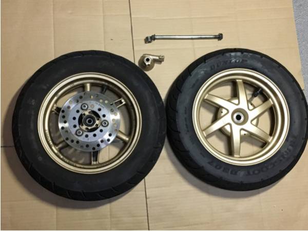 ライブディオZX AF35 前後金ホイール タイヤ付き！ バリ山！