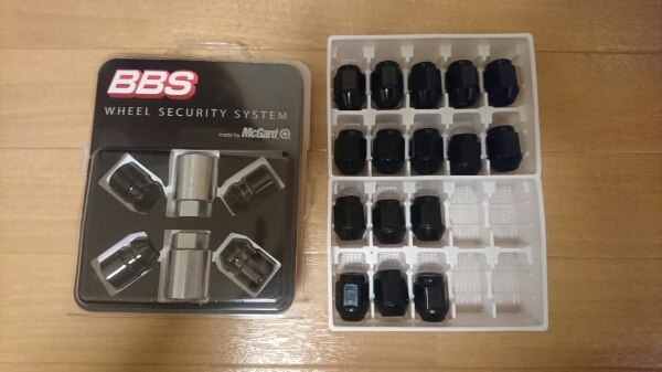 BBS袋ナット未使用 BBSロックナット試着のみ 20個 M12×P1.5 黒