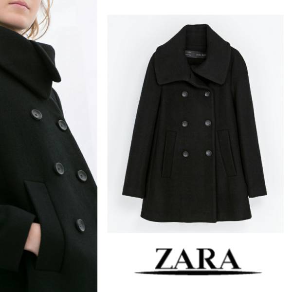 ZARA ザラ ロング コート ブラック 黒 S 田丸麻紀