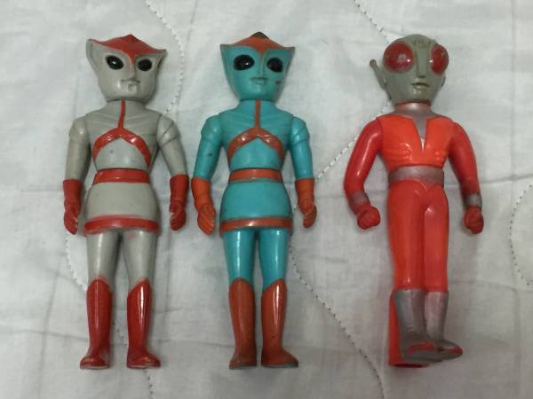 当時物 ソフビ ファイヤーマン 詳細不明 3体セット ブルファク