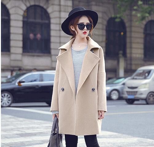 レディース秋冬コート☆暖かオリジナル秋冬防寒　厚手　キャメル