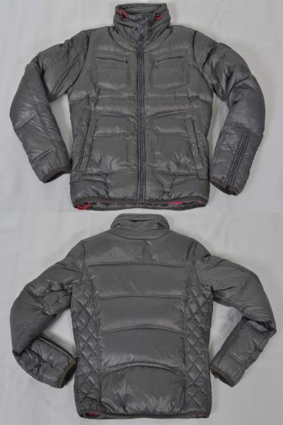 V-KB033 DIESEL ディーゼル ナイロン ダウンジャケット グレー S