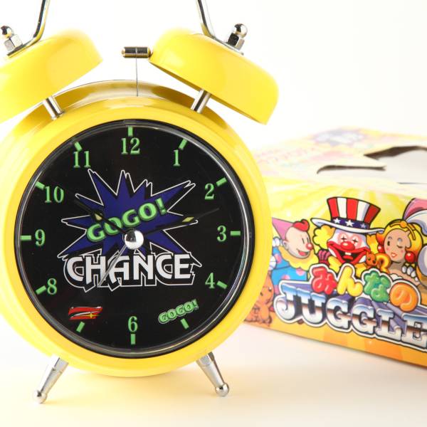レア物 ジャグラー 時計 GOGO！CHANCE 目覚まし時計
