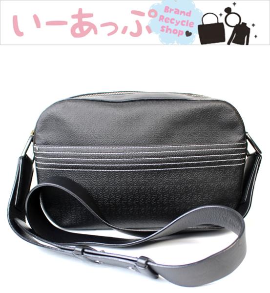 新品同様 展示品 ロエベ ショルダーバッグ レザー 黒 w534