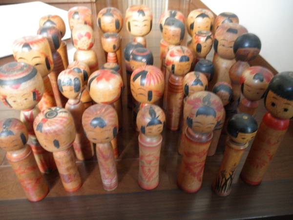 伝統こけし 古作作者は写真見ての判断35体