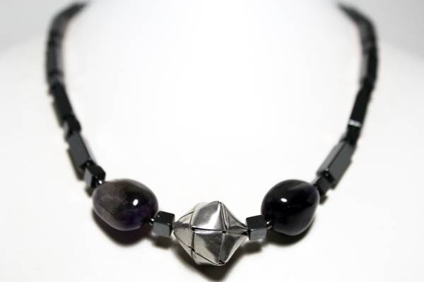 ☆超特大天然アメジストデザインネックレス☆