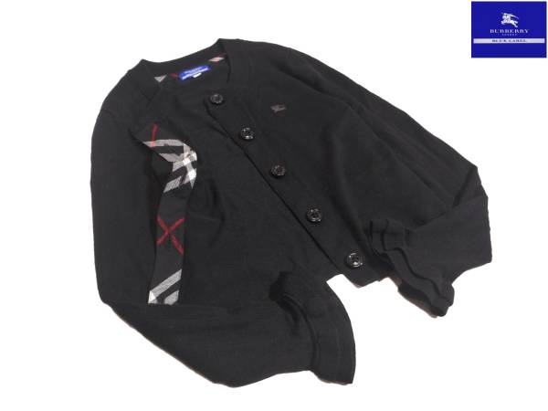 BLUE バーバリー 美品 BURBERRY LABEL カーディガン ブルーレーベル