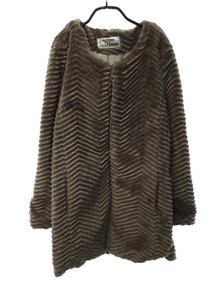 ラグナムーン フェイクファー コート sizeF/ベージュ ◆■