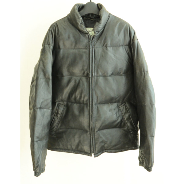 USA製 schott ショット ラムレザー レザーダウン 黒 40