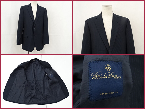1円 ブルックスブラザーズ ストライプ スーツ ネイビー系