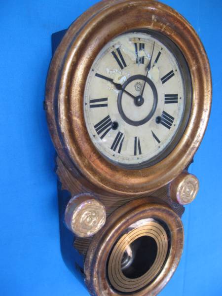 時代物、精工舎のダルマ型掛け時計、稼働品