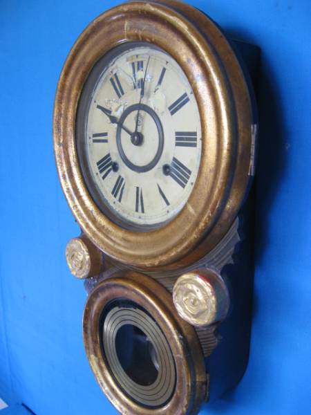 時代物、精工舎のダルマ型掛け時計、稼働品